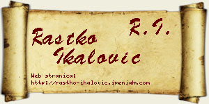 Rastko Ikalović vizit kartica